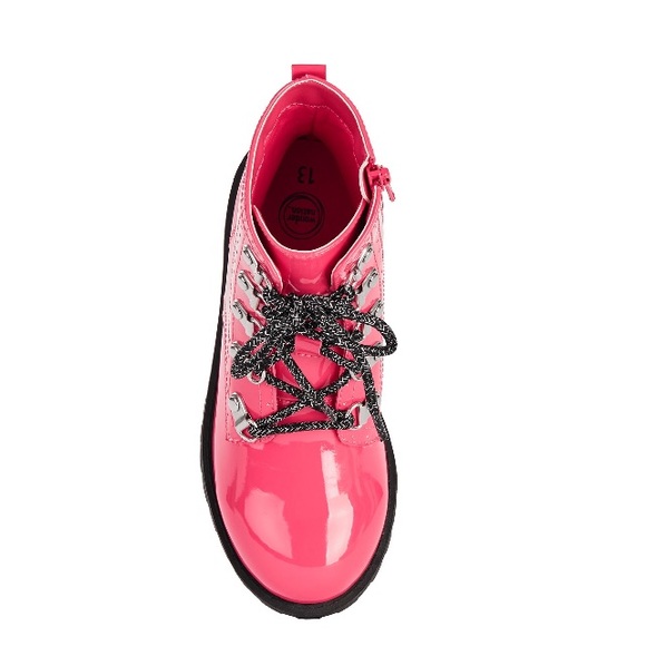 Wonder Nation Girls Lace Up Motto Boot Pink NEW! - Picture 3 of 6
